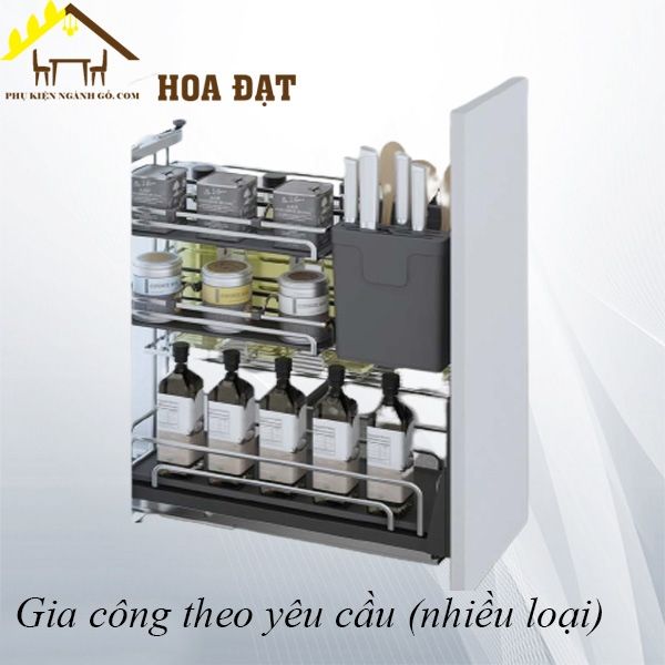 Giá dao thớt đa năng 250mm, nan oval, inox 304 - VNH2502025