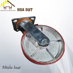 Bánh xe PU Gang, càng M6 Vinahardware, không khóa - CTPU130KK