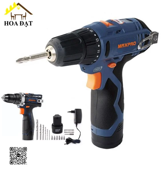 Máy Khoan Pin Vinahardware loại 12 V, 2 Cấp Độ - MPCD 12 Li/2V Thương hiệu: MaxPro