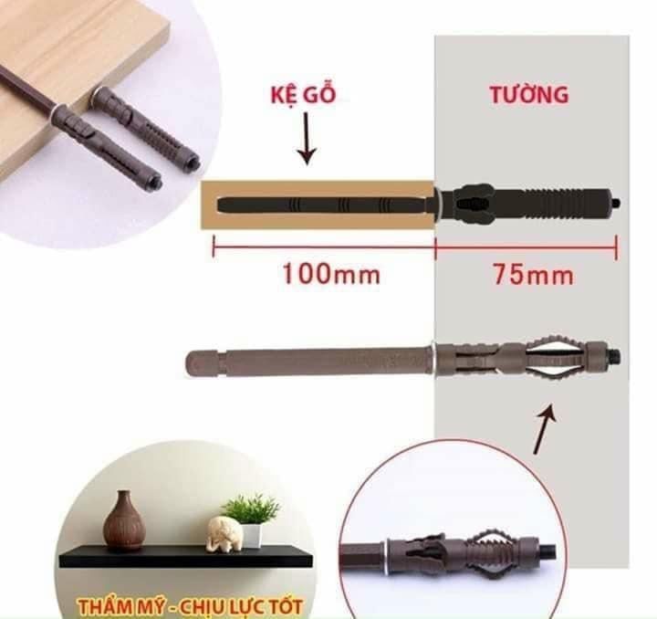 Pat ( bas) âm đỡ kệ Vinahardware phi 10x100mm VNH USS903Z100-USS903Z100