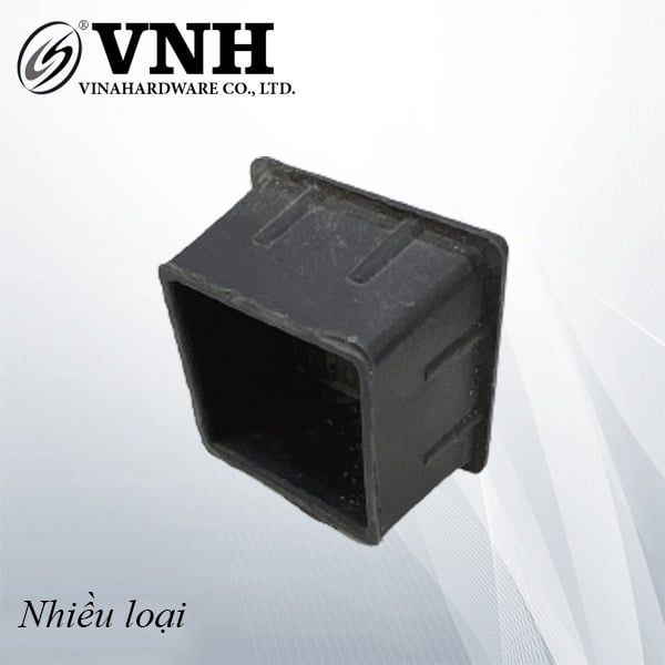 Nút nhựa chân bàn Vinahardware, chụp trong, màu đen - NNBT2525