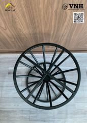 Khung bàn tròn Vinahardware kích thước 500x450mm, sơn đen tĩnh điện - Kiểu dáng loa kèn - VNH500450