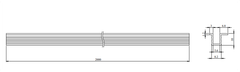 Ray bánh xe cửa lùa Vinahardware loại 626 dài 2000mm R626D2-R626D2