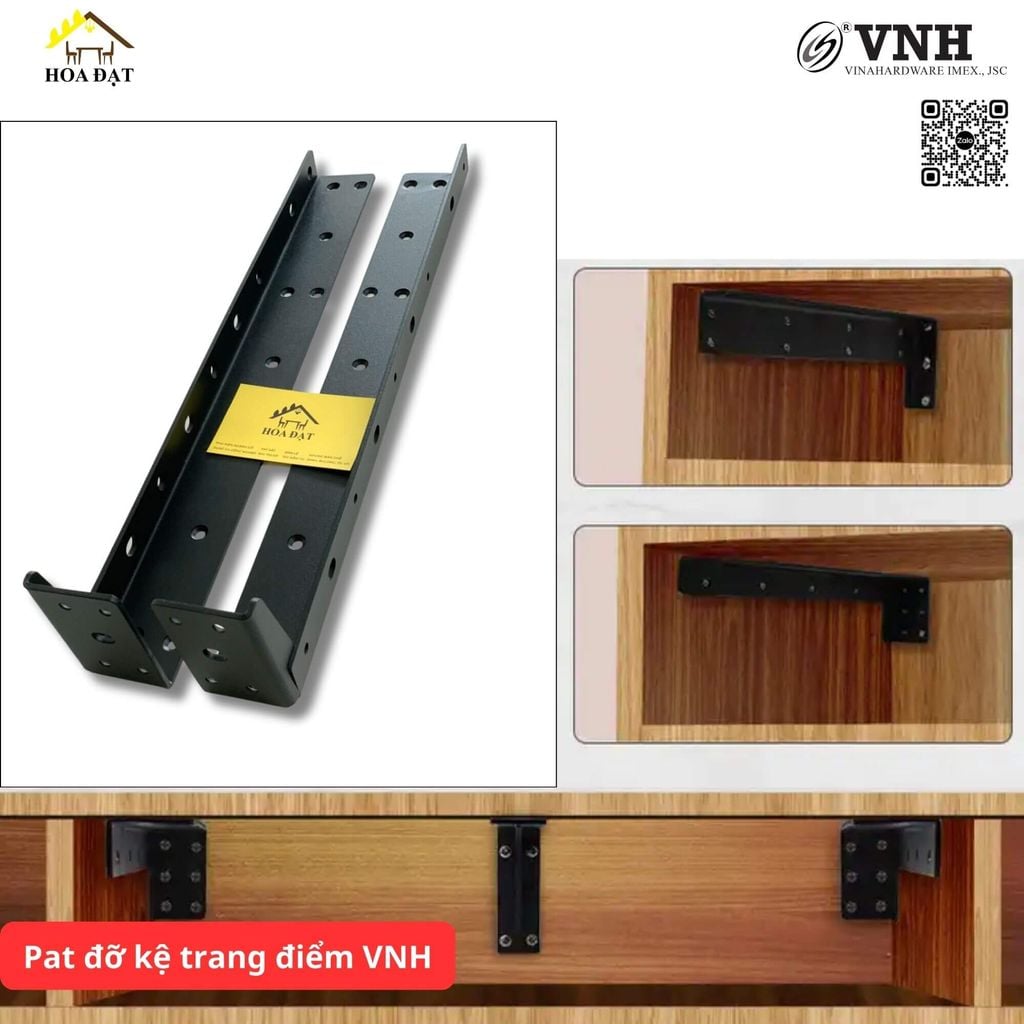 Pat (Bas) sắt bàn trang điểm Vinahardware, sơn đen mờ - VNH4501013