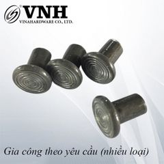 Chốt sắt có vân tròn Vinahardware loại 8x15 đầu 14, đặc ruột không xi - VNH2208345-VNH2208345