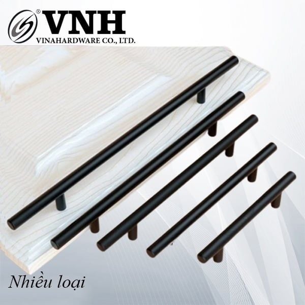 Tay nắm đũa Vinahardware phi 12, inox 201, loại nhẹ, sơn đen tĩnh điện - HD0045P128B