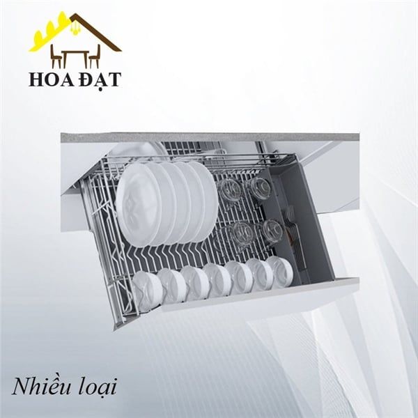 Giá bát di động đa năng âm tủ Vinahardware, nan oval - VNH764490165