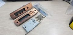 Khóa cửa lùa VICKINI 74080.001 AC nâu bóng, 35-55mm VNH74080N