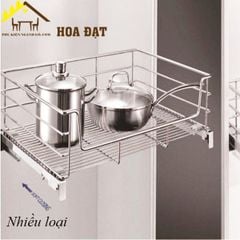 Giá kệ xoong nồi inox ray giảm chấn 900mm VNR113R900