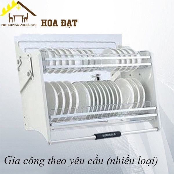 Giá bát đĩa di động 800mm, inox 201 - VNH700180