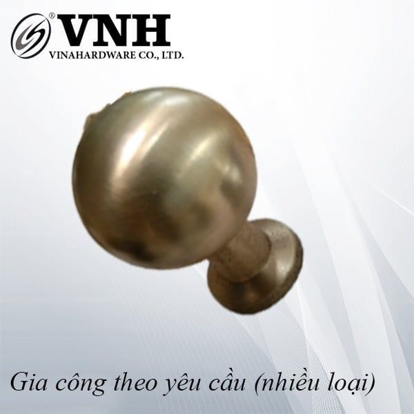 Núm tay nắm tròn Vinahardware, màu vàng - HD0082