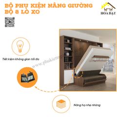 Bộ phụ kiện nâng giường kết hợp (bộ 8 lò xo) 440x290x45mm - VNH2923667