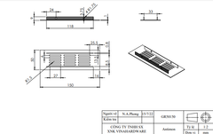 Lưới thông gió bằng nhôm Vinahardware - GR50150