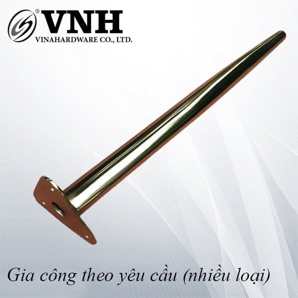 Chân côn Vinahardware D32-20mm đoạn côn dài 330mm, xi mạ màu vàng - VNH3220330-VNH3220330