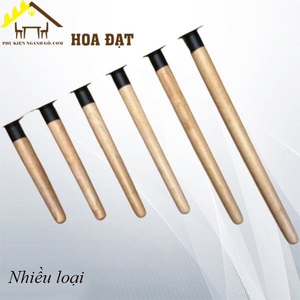 Chân bàn gỗ tiện tròn Vinahardware, hai đầu bo - VNH3560H700