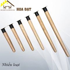 Chân bàn gỗ tiện tròn Vinahardware, hai đầu bo - VNH3560H700