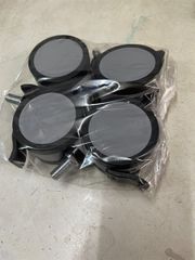 Bánh xe nhựa có khóa Vinahardware, màu xám viền đen cao cấp, tyren 12mm- CTCC75CK