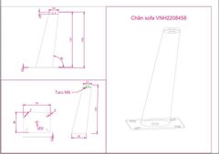 Chân bàn ghế côn sofa màu đen cát Vinahardware- VNH2208458