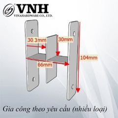 Pat ( bas) sắt chữ H sơn trắng cát Vinahardware - VNH6610430T