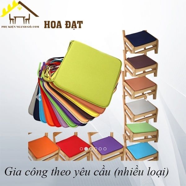 Mặt nệm vải, ghế dây buộc Vinahardware, màu đen - VNH1235B