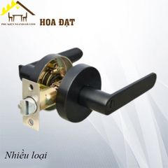 Bộ khóa tay gạt tròn, màu đen Vinahardware - KT1116B