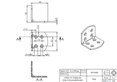 Pat ( Bas) ke vuông 8 lỗ Vinahardware loại 45x40 màu trắng BV4540Z-BV4540Z