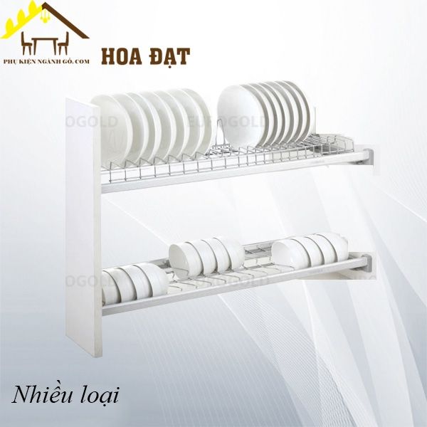 Giá bát đĩa cố định inox 304, rộng 600mm - VNH045600