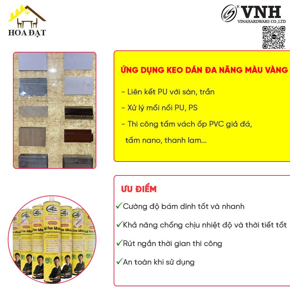 Keo đa năng Evergain màu vàng