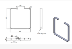 Khung chân bàn sắt vuông Vinahardware, sơn đen mờ - VNH71040B