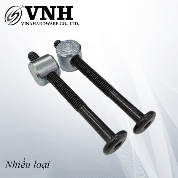 Bộ ốc liên kết Vinahardware (Tán ngang HDSB304 + Bulong lục giác chìm), màu đen - HDSB536