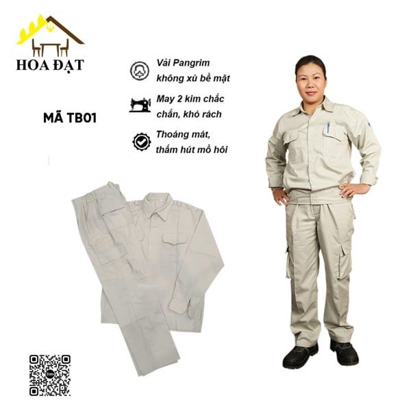 Bộ quần áo bảo hộ kaki  Vinahardware