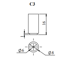 Chốt hạ chặn tay nâng C3 Vinahardware M8 CCTNM8