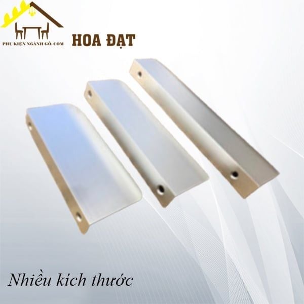 Tay nắm âm tủ nhôm Vinahardware,đầu bầu, màu bạc - HD07N96
