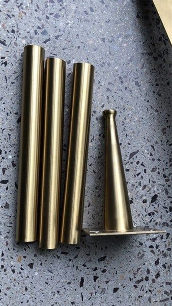 Chân côn inox mạ vàng đồng Vinahardware, dài 150mm, VNH15080-VNH15080