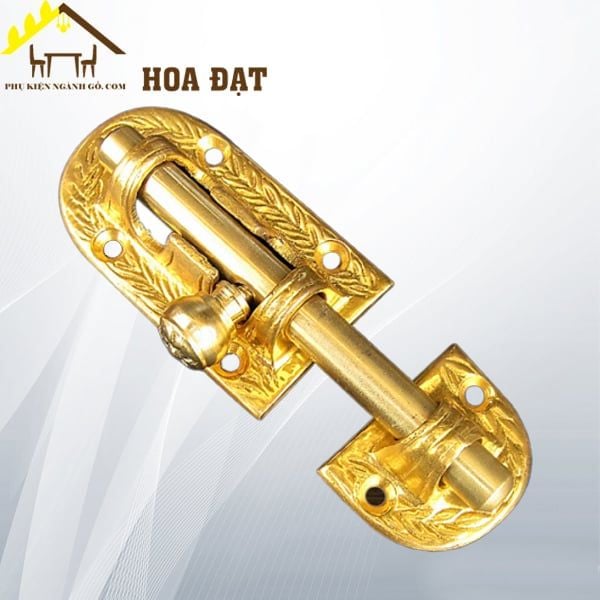 Chốt gài cửa tròn đồng thau Vinahardware DC2132D100 dài 300mm