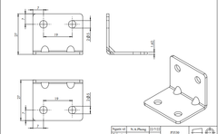 Pat ( Bas) sắt bốn lỗ Vinahardware, xi trắng xanh-P3530