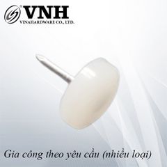 Đinh nhựa đầu bằng màu trắng-DN198W