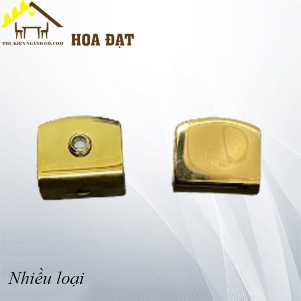 Kẹp kính 3F inox mạ màu vàng Vinahardware - H03030V8