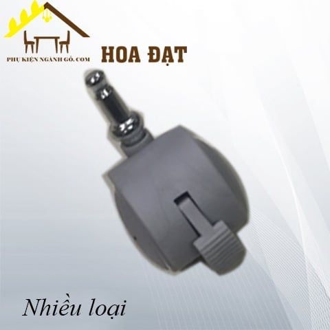 Bánh xe tủ có khóa Vinahardware, màu xám loại tyren trơn 8x18mm, đường kính 40mm- CT8248CK-CT8248CK