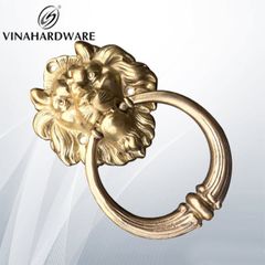 Tay nắm cổng mặt sư tử Vinahardware, đồng thau