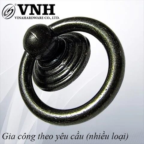 Núm tay nắm cửa tủ Vinahardware kiểu khoen tròn HD0044C