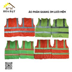 Áo phản quang 3m lưới mềm các màu