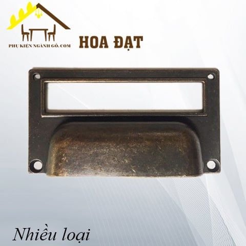 Tay nắm mặt nạ vuông Vinahardware dạng sò màu giả cổ HD0247-HD0247