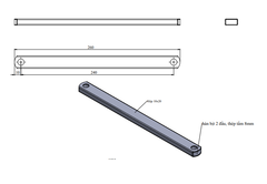 Chi tiết cánh tay nâng mặt bàn Vinahardware TDCT2