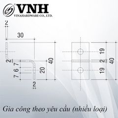 Bas sắt chữ Z 20x30x20x1mm, xi trắng - VNH2030201