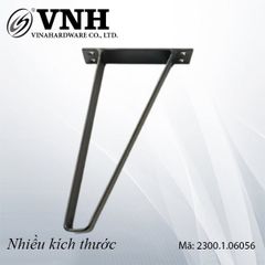 Chân bàn sắt tam giác, sơn đen mờ Vinahardware - VNH055924B