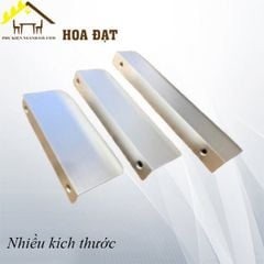 Tay nắm âm tủ nhôm Vinahardware,đầu bầu, màu bạc - HD07N96