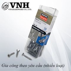 Vít gỗ đầu bằng bake Vinahardware, răng nhuyễn, inox 316 - SC425Z316