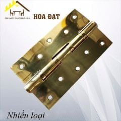 Bản lề lá cửa đi đồng thau cao cấp Vinahardware dài 130mm dày 3mm H1274D