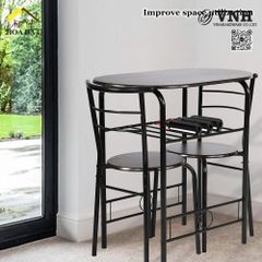 Khung bàn ăn chân sắt Vinahardware sơn đen tĩnh điện - VNH03022